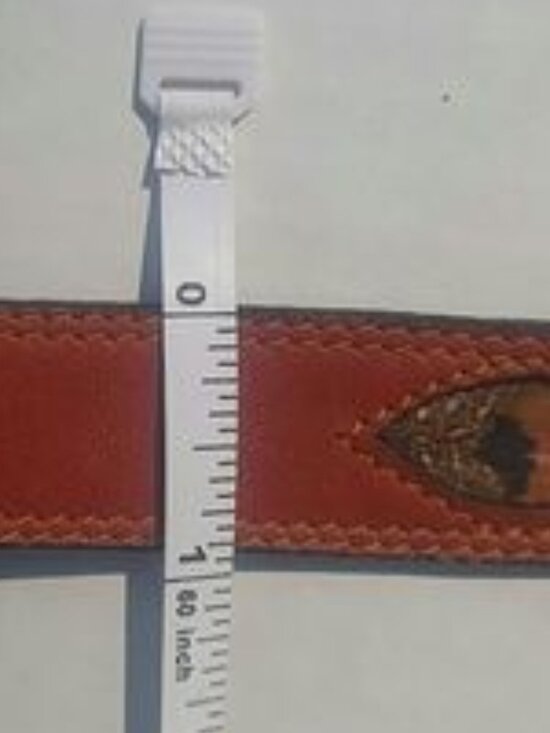 Leegin Real Pheasant Feather Inlaid Western Leather Belt main image 2